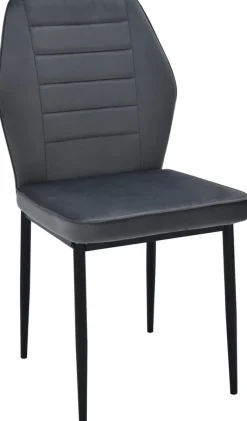 Stuhl Jimmy dunkelgrau Samtoptik B/H/T: ca. 42x87,5x57 cm