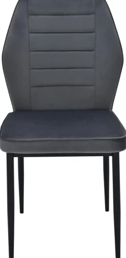 Stuhl Jimmy dunkelgrau Samtoptik B/H/T: ca. 42x87,5x57 cm