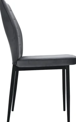 Stuhl Jimmy dunkelgrau Samtoptik B/H/T: ca. 42x87,5x57 cm
