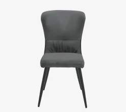 Stuhl Kate grau Samt B/H/T: ca. 60x94,5x51,5 cm