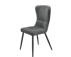 Stuhl Kate grau Samt B/H/T: ca. 60x94,5x51,5 cm