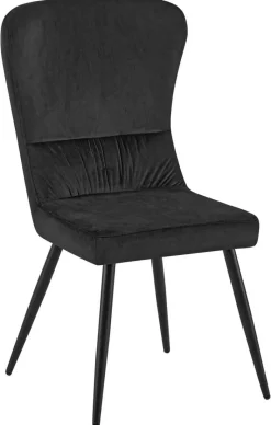 Stuhl Kate schwarz Samt B/H/T: ca. 60x94,5x51,5 cm