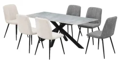 Stuhl KIM beige Webstoff B/H/T: ca. 45x87x58,5 cm