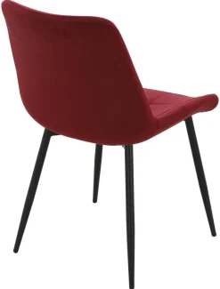 Stuhl KIRA bordeaux Samtoptik B/H/T: ca. 59,5x82,5x49 cm