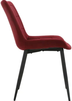 Stuhl KIRA bordeaux Samtoptik B/H/T: ca. 59,5x82,5x49 cm
