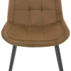 Stuhl KIRA braun Samtoptik B/H/T: ca. 59,5x82,5x49 cm