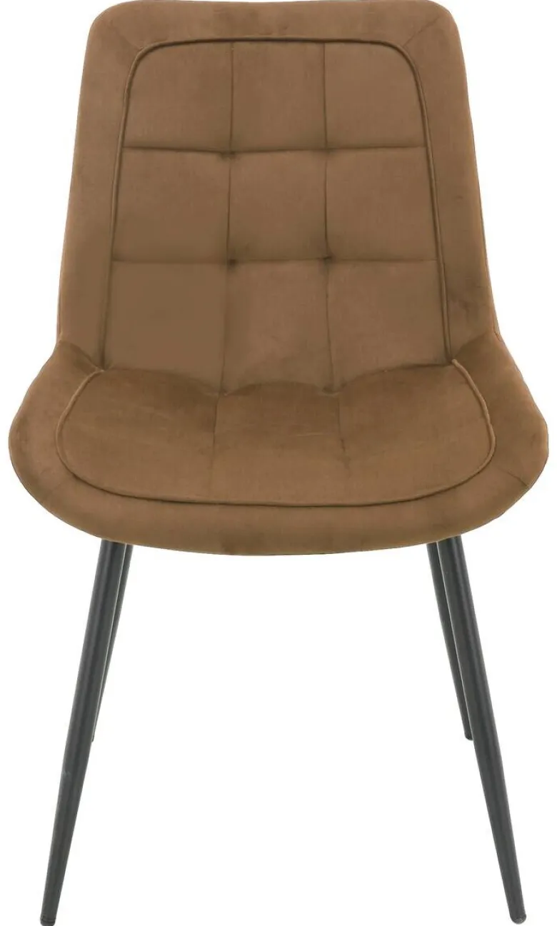Stuhl KIRA braun Samtoptik B/H/T: ca. 59,5x82,5x49 cm