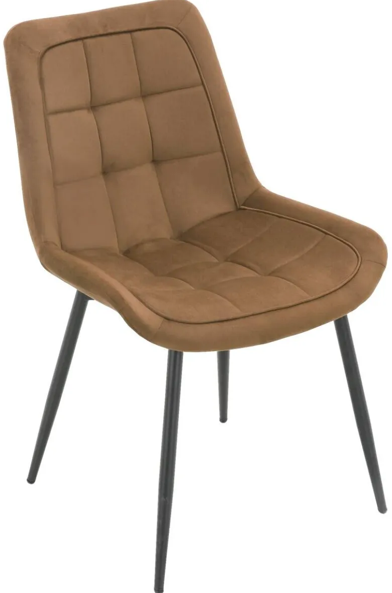 Stuhl KIRA braun Samtoptik B/H/T: ca. 59,5x82,5x49 cm