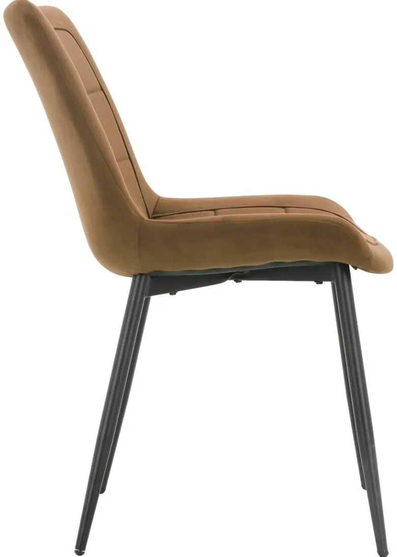 Stuhl KIRA braun Samtoptik B/H/T: ca. 59,5x82,5x49 cm