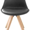 Stuhl KIRA 2er-Set schwarz Kunststoff B/H/T: ca. 48x86x55,5 cm