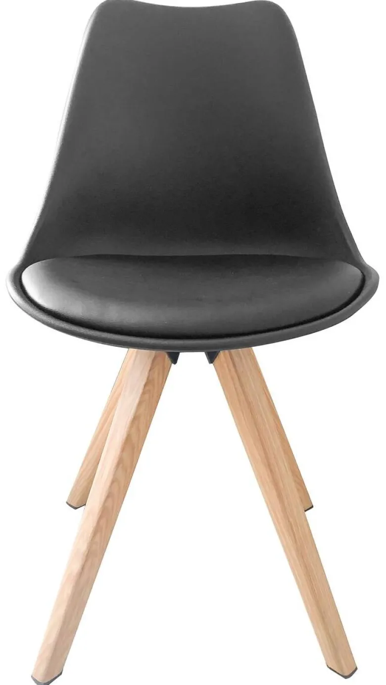 Stuhl KIRA 2er-Set schwarz Kunststoff B/H/T: ca. 48x86x55,5 cm