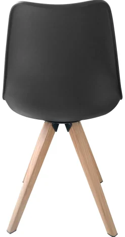 Stuhl KIRA 2er-Set schwarz Kunststoff B/H/T: ca. 48x86x55,5 cm