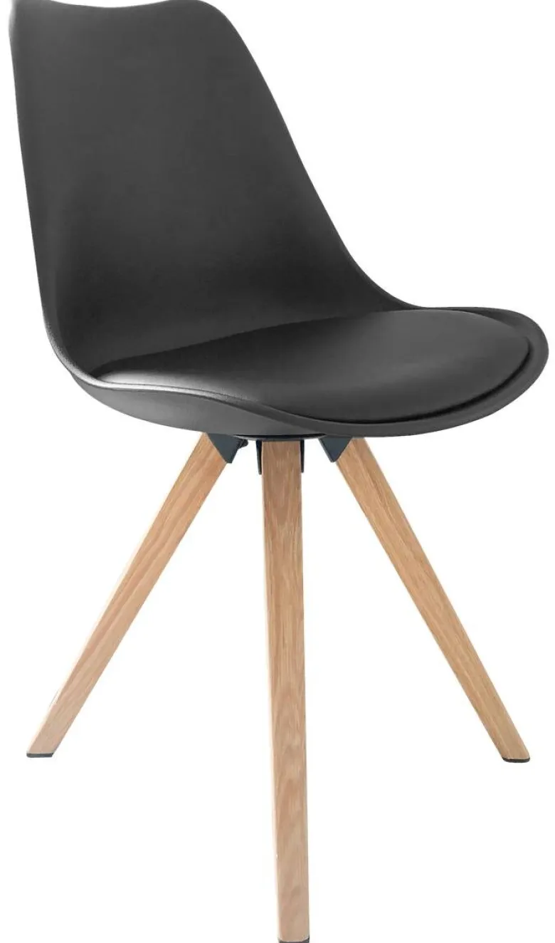 Stuhl KIRA 2er-Set schwarz Kunststoff B/H/T: ca. 48x86x55,5 cm