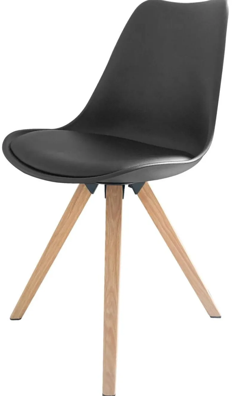 Stuhl KIRA 2er-Set schwarz Kunststoff B/H/T: ca. 48x86x55,5 cm