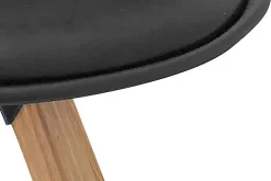 Stuhl KIRA 2er-Set schwarz Kunststoff B/H/T: ca. 48x86x55,5 cm
