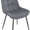 Stuhl KIRA grau Webstoff B/H/T: ca. 52x82,5x59,5 cm