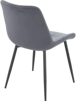Stuhl KIRA grau Webstoff B/H/T: ca. 52x82,5x59,5 cm