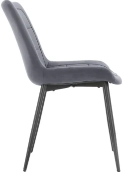 Stuhl KIRA grau Webstoff B/H/T: ca. 52x82,5x59,5 cm
