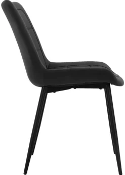 Stuhl KIRA schwarz Samtoptik B/H/T: ca. 59,5x82,5x49 cm