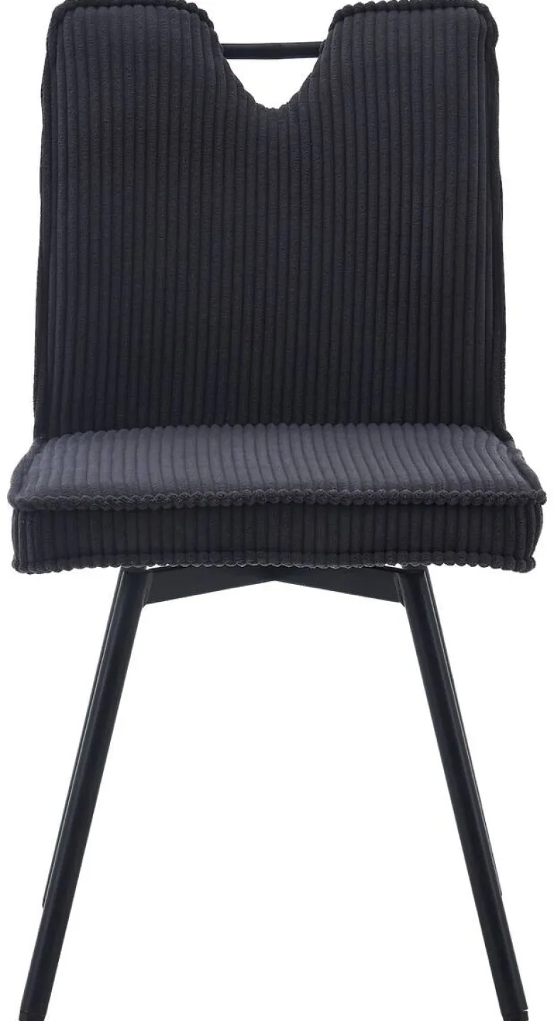 Stuhl Lara anthrazit Kord B/H/T: ca. 47x89x58 cm