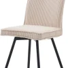 Stuhl Lara beige Kord B/H/T: ca. 47x89x58 cm