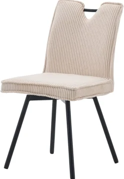 Stuhl Lara beige Kord B/H/T: ca. 47x89x58 cm