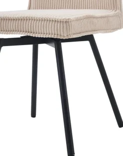 Stuhl Lara beige Kord B/H/T: ca. 47x89x58 cm