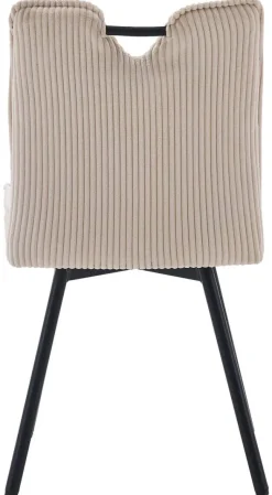 Stuhl Lara beige Kord B/H/T: ca. 47x89x58 cm