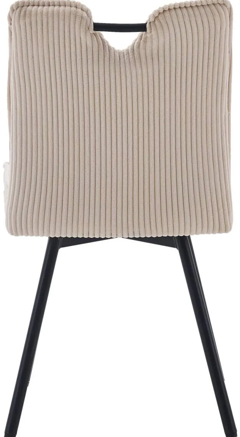 Stuhl Lara beige Kord B/H/T: ca. 47x89x58 cm