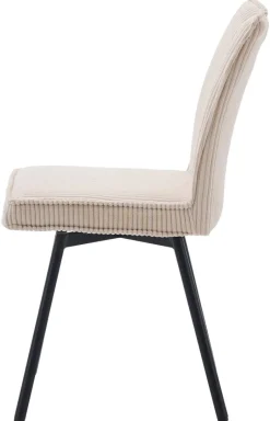 Stuhl Lara beige Kord B/H/T: ca. 47x89x58 cm
