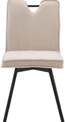 Stuhl Lara beige Kord B/H/T: ca. 47x89x58 cm