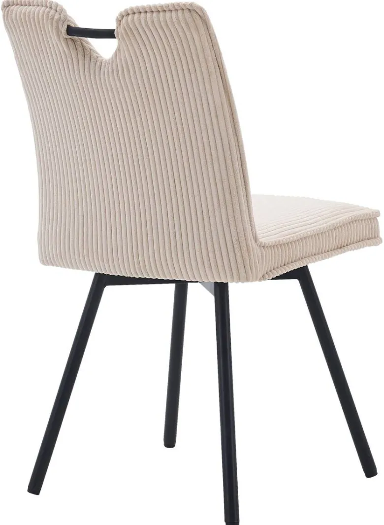 Stuhl Lara beige Kord B/H/T: ca. 47x89x58 cm