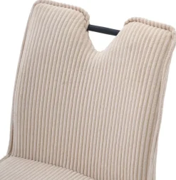Stuhl Lara beige Kord B/H/T: ca. 47x89x58 cm
