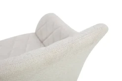 Stuhl LEA, 2er Set creme Webstoff B/H/T: ca. 56x83x60 cm