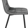 Stuhl Lech dunkelgrau Microfaser B/H/T: ca. 45x88x53,5 cm