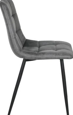 Stuhl Lech dunkelgrau Microfaser B/H/T: ca. 45x88x53,5 cm