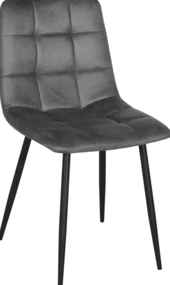 Stuhl Lech dunkelgrau Microfaser B/H/T: ca. 45x88x53,5 cm
