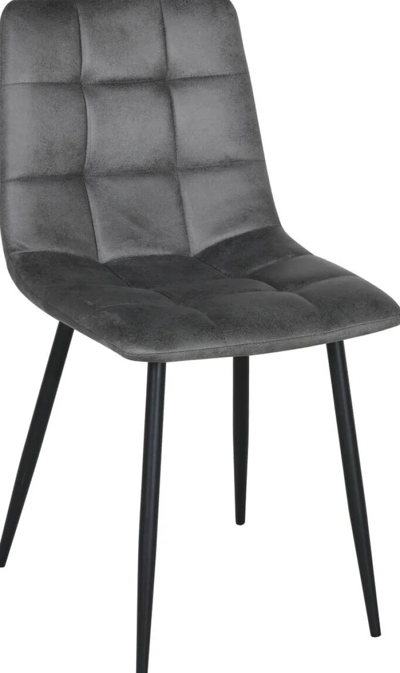 Stuhl Lech dunkelgrau Microfaser B/H/T: ca. 45x88x53,5 cm