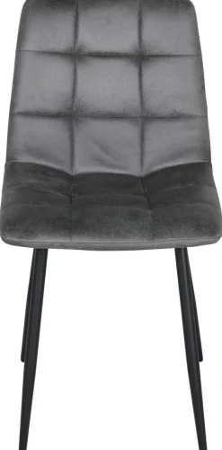 Stuhl Lech dunkelgrau Microfaser B/H/T: ca. 45x88x53,5 cm