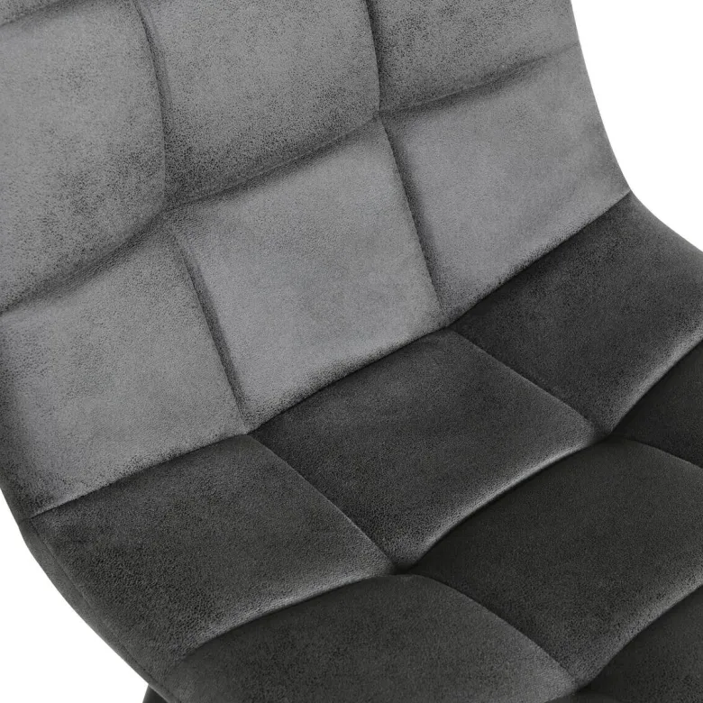 Stuhl Lech dunkelgrau Microfaser B/H/T: ca. 45x88x53,5 cm
