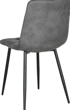 Stuhl Lech dunkelgrau Microfaser B/H/T: ca. 45x88x53,5 cm