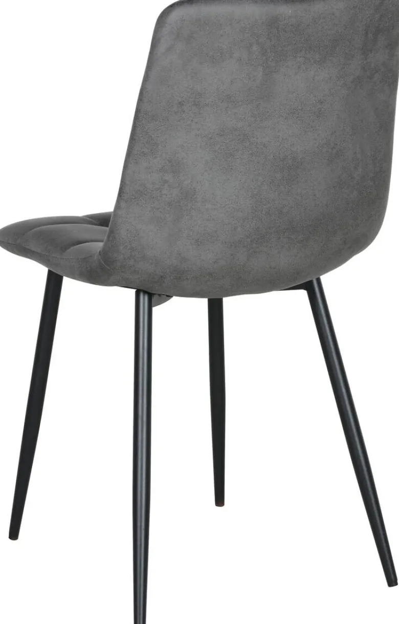 Stuhl Lech dunkelgrau Microfaser B/H/T: ca. 45x88x53,5 cm