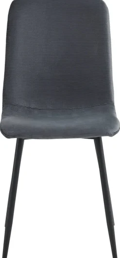 Stuhl Leipzig, 4er-Set anthrazit Microfaser B/H/T: ca. 44x92x54 cm
