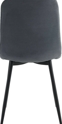 Stuhl Leipzig, 4er-Set anthrazit Microfaser B/H/T: ca. 44x92x54 cm