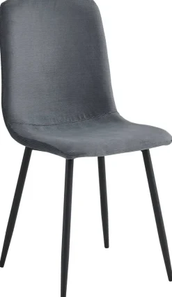 Stuhl Leipzig, 4er-Set anthrazit Microfaser B/H/T: ca. 44x92x54 cm