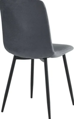 Stuhl Leipzig, 4er-Set anthrazit Microfaser B/H/T: ca. 44x92x54 cm