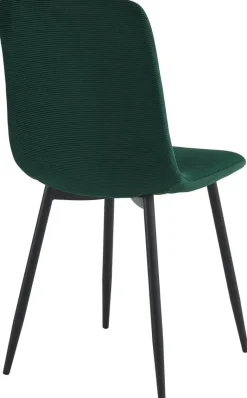Stuhl Leipzig, 4er-Set moosgrün Microfaser B/H/T: ca. 44x92x54 cm