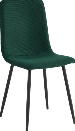 Stuhl Leipzig, 4er-Set moosgrün Microfaser B/H/T: ca. 44x92x54 cm