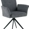 Stuhl Lima grau Webstoff B/H/T: ca. 65x92x65 cm