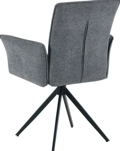 Stuhl Lima grau Webstoff B/H/T: ca. 65x92x65 cm